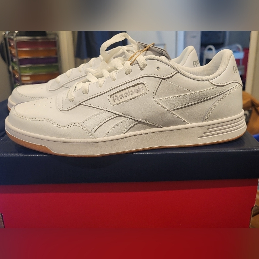 Reebok Court Advance Bold Sneaker Unisex Size 8 White LuxComfort Tennis  Shoes - Picture 7 of 10